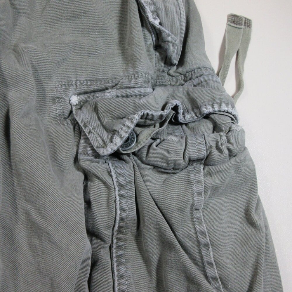 American Eagle Mens Solid Gray Distressed Militar… - image 2